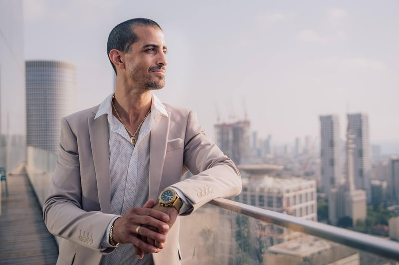 Businessman achieving success